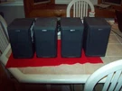 Four Compact Working Black Sony Speaker System #SS-H1600L Pounds Each. Fixed Price $89.95.