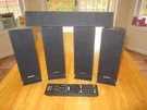Sony 5 Speaker Surround Sound Set SS-TSB101 & SS-CTB101 W/remote No Subwoofer. Fixed Price $34.00.