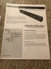 Definitive Technology SSA-50 System Owners Manual. Fixed Price $14.99.