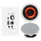 Herdio 6.5" Bluetooth Ceiling Speakers 300W With Wall Amplifier Receiver. Fixed Price $90.90.