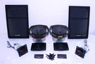 Pair Sony SS-EX3AV Speakers Parts Only Woofers Tweeters X-overs Grills. Fixed Price $19.99.