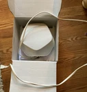 Bang & Olufsen Beoplay S3 White Polygon Wired Plastic Smart Speaker. Fixed Price $220.00.