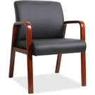 Lorell Guest Chair, 24" X 25-5/8" 33-1/4", Wood, Black/mahogany. Fixed Price $301.64.