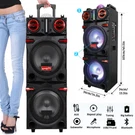 9,000W Dual 10" Bluetooth Speaker Subwoofer Heavy Bass Sound System Party & Mic. Fixed Price $179.99.