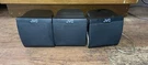 (3) Jvc SP-XSA380 Black Satellite Speakers Wall Or Desktop Mounted. Tested!. Fixed Price $38.00.