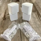 2 Bose Cube Mint Speakers & Mounts White Doubleshot Lifestyle Acoustimass. Fixed Price $182.80.
