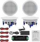 Herdio 4X 5.25" Ceiling Embedded Bluetooth Speakers - 600W For Indoor Outdoor. Fixed Price $202.11.