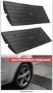 Pyle PCRBDR21 4FT Car Vehicle Curbside Driveway Ramp, Pieces Set - Black. Fixed Price $125.00.