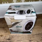 Pyle Surround Flush Mount Wall / Ceiling Bluetooth Home Speaker, Set Of 2, White. Fixed Price $25.36.