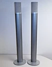 2X Harman/kardon SAT-TS7 Speakers With Stands In Silver, 2-YEAR Warranty. Fixed Price $176.87.