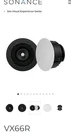 Sonance VX66R In-ceiling Speakers 6.5-INCH Round (pair). Fixed Price $795.00.