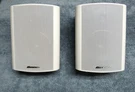 (2) 8-OHM Ist Intrasonic Patio Cube Speakers JA-T5W Gold Posts, Stainless. Fixed Price $155.00.