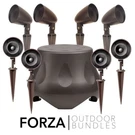 Durable Outdoor Sound System: 10" 300W Subwoofer & 4 Pairs Landscape Speakers. Fixed Price $557.99.