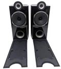 Pair Of Triangle Genese Trio Hi-fi Bookshelf Speakers High Gloss Black W/ Covers. Fixed Price $899.99.