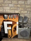 Cib Klipsch Ifi RSX-3 Silver Sub/speaker System W/ Ipod Dock & Remote. Bad Caps. Fixed Price $100.00.