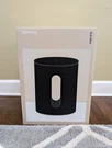 Sonos Mini, Black, Compact Wireless Subwoofer, New Open Box. Fixed Price $419.00.