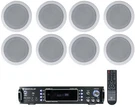 Rockville 1000W AMPLIFIER+(8) 5.25" White Ceiling Speakers For Restaurant/bar. Fixed Price $279.95.