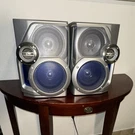 Sharp CP-XP500 Bookshelf Speakers Pair 5-1/8" Woofer 150W 6 Ohm Silver Blue. Fixed Price $39.99.