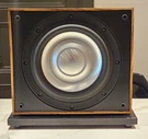 Leon Aaros A10-UT Slim Subwoofer In Zebrawood With L3-1K Amplifier. Fixed Price $1137.49.