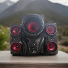 Befree Sound 2.1 Channel Bluetooth Surround Speaker System In Red Led Bass. Fixed Price $50.00.