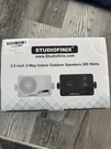 Studiofinix ST-HOS-301BTB 3.5" 3-WAY Indoor/outdoor Speaker Pair Black. Fixed Price $50.00.