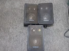 Insignia 3-WAY Surround Speakers Set Of With Wall Mounts Untested. Fixed Price $14.99.