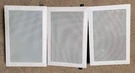 Lot Sonance Symphony S634T 6.5" In-wall Speakers 100W Grille Faceplate Cover. Fixed Price $285.00.