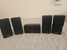 Set Of 5 Bose Double Cube Speakers And Center Channel Acoustimass Lifestyle. Fixed Price $99.00.