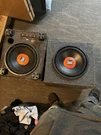 Dual Enclosed Car Subwoofer Set. Fixed Price $80.00.