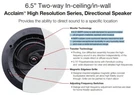 Russound Acclaim RSA-635 In-ceiling 6.5" Directional Speaker With Designer Grill. Fixed Price $109.90.