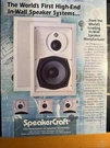 Speakercraft 8.5 Mit Wall Speakers Hi End Unused Pair. Mint Except Tiny Crack. Fixed Price $299.00.