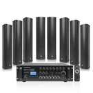 Sound Town 8-ZONE 70V/100V Amp & 8X IP55 160W Column Speakers (PAC1000X8CL45B). Fixed Price $1495.99.