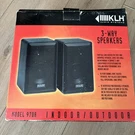 Vtg Klh Bookshelf Speakers 40W 3-WAY W/ Brackets Wires Model 970A Indoor Outdoor. Fixed Price $59.00.