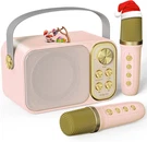 Mini Karaoke Machine For Kids With 2 Wireless Microphone, Portable Bluetooth Spe. Fixed Price $33.99.