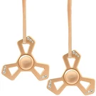 Matashi Rose Gold Hanging Christmas Tree Triangle Ornament With Crystals Set 2. Fixed Price $44.99.