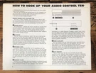 Audio Control Model Ten / 10 Equalizer Owners User Manual *original*. Fixed Price $24.97.