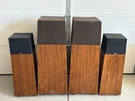 Set Of Vintage Ohm Walsh 4 & 2 Speakers Walnut Cabinets. Fixed Price $2400.00.
