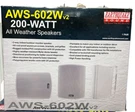 Earthquake Sound AWS-602WV2 Outdoor 2-WAY All-weather Loudspeakers 6.5"( Pair). Fixed Price $220.00.