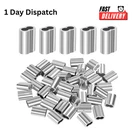 250PCS Aluminum Crimping Loop Sleeves 1/16" Wire Rope Cable Ferrules. Fixed Price $12.52.