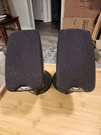 Pair Of Klipsch Speakers QUIN3BK Quintet Iii Black Satellite Tested Sound Great. Fixed Price $46.00.