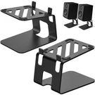 Vaydeer Desktop Speaker Stands With Vibration Absorption Pads, Metal Black. Fixed Price $58.81.