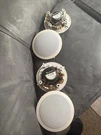 Four Phoenix Gold ATC6DM 6.5" 125W 8 Ohm In-ceiling Speakers. Fixed Price $28.00.