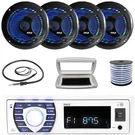 Pyle 1-DIN Bluetooth Marine MP3 Receiver, 4X 6.5'' 150W Max Rgb Led Speakers. Fixed Price $177.49.
