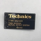 Technics SB-A52 Speaker Nameplate Emblem Badge. Fixed Price $12.99.