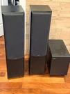 Jamo 406 Complete Stereo Speakers TOWERS+CENTER+2 Surround+sub Woofer. Fixed Price $1700.00.