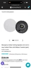 Monoprice Amber Ceiling Speakers 6.5IN 2-WAY Carbon Fiber W/ Ribbon Tweeter Pair. Fixed Price $119.00.