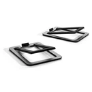 DS2M Metal Speaker Stands Pair - Tilted Steel Large, Gray. Fixed Price $72.99.