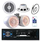 6.5" Marine 800W Box Speakers, Pyle Bluetooth Usb Radio, Antenna,. Fixed Price $390.49.