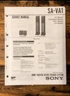 Sony SA-VA1 Speaker Service Manual *original*. Fixed Price $14.97.