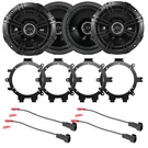 4X Kicker 6.5" 240 Watt 2-WAY Coaxial Speakers, Mounting Brackets, Wire Harness. Fixed Price $178.49.